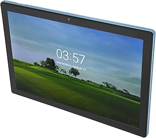 Aeun 10.1 Inch Tablet, Dual SIM Tablet Dual Standby PC MTK6735 Quad Core 6GB RAM 64GB ROM 2560x1600 for Work for Entertainment for Android10 (Blue)