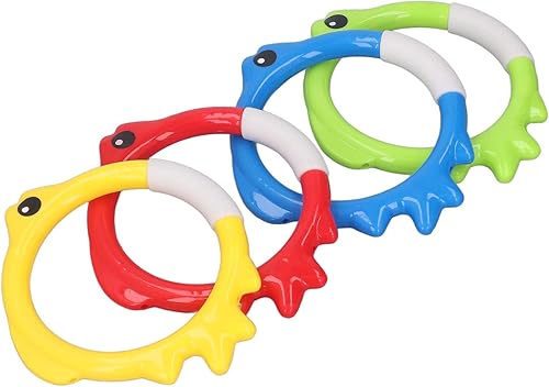 Miniatura 9 de TOPINCN Underwater Swim Pool Diving Toys, Summer Swimming Dive Toy Set Swimming Pool Diving Rings Seahorses Torpedos, Training Dive Swim Water Toy