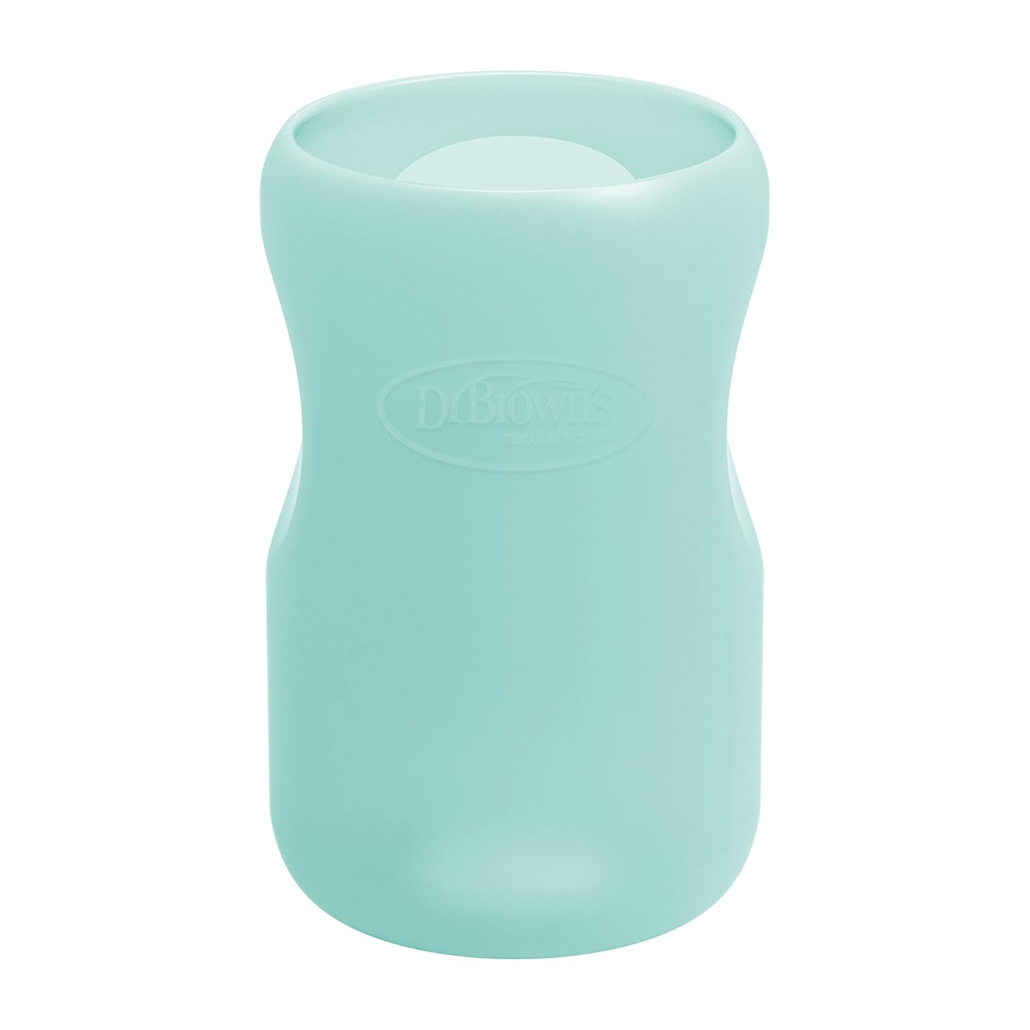 Dr. Brown&amp;#39;s Natural Flow Options Glass Baby Bottle Sleeves,100% Silicone,9 oz,Wide-Neck,Mint