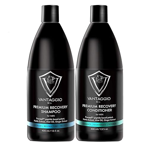 Vantaggio - Set de champú y acondicionador premium - Detiene la caída del cabello - Aumenta el crecimiento y el engrosamiento del cabello - Procapil