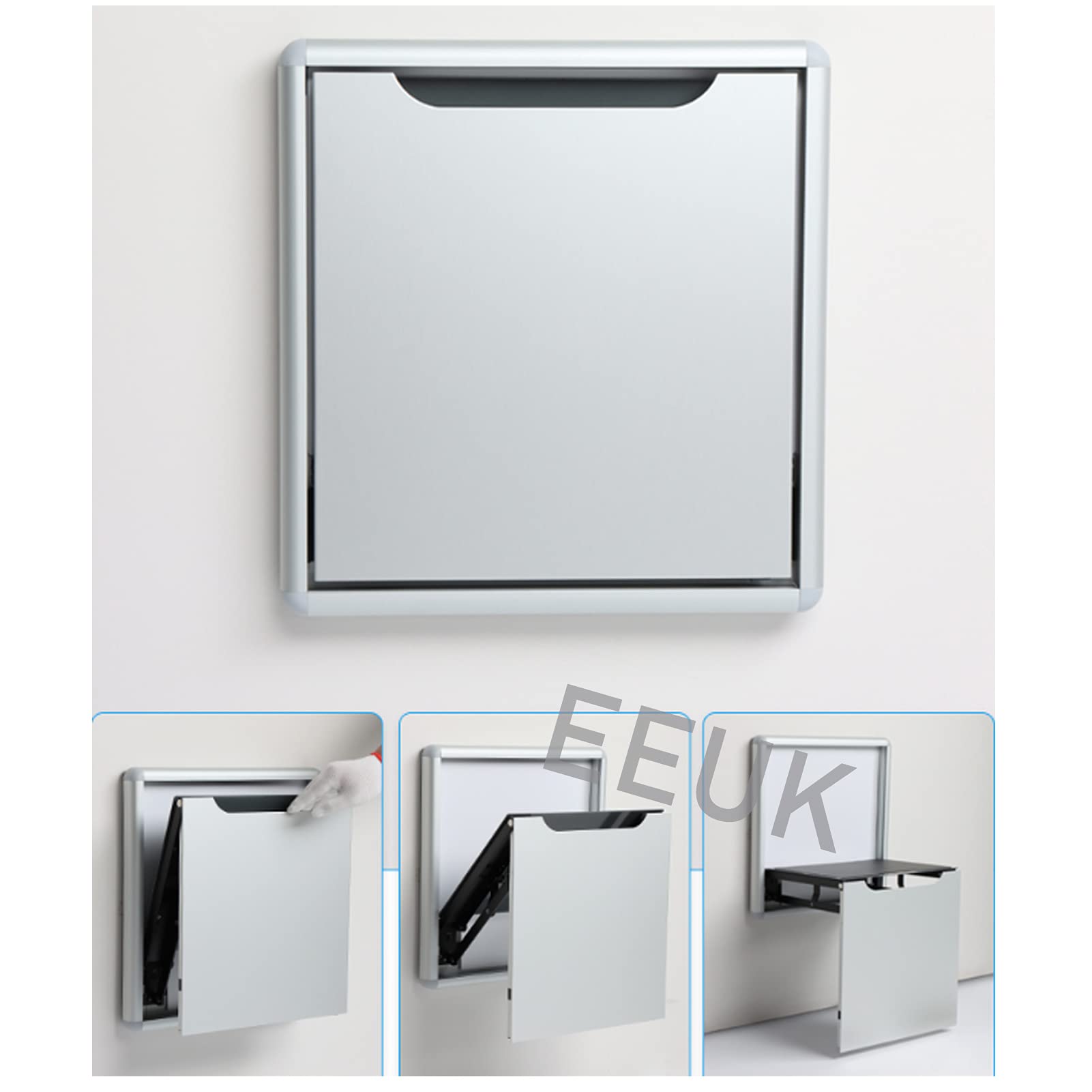 Duschhocker, faltbar, zur Wandmontage, Duschsitz, klappbar, Duschsitz, klappbar, Duschsitz, Klappsitz, Dusche, bis zu 200 kg, Badehocker, weiß