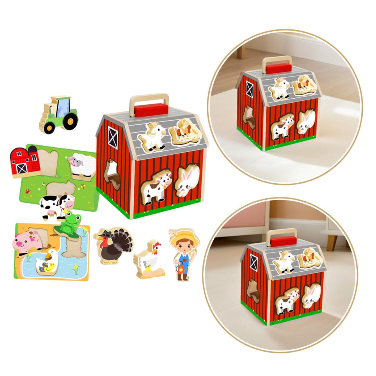 Puzzle de Cabane en Bois pour Garçon et Filles, Assemblage sans Colle | 1 Set, Design Interactif, pour Interaction Parent-garçon et Filles et Famille, Jouet Éducatif Montessori