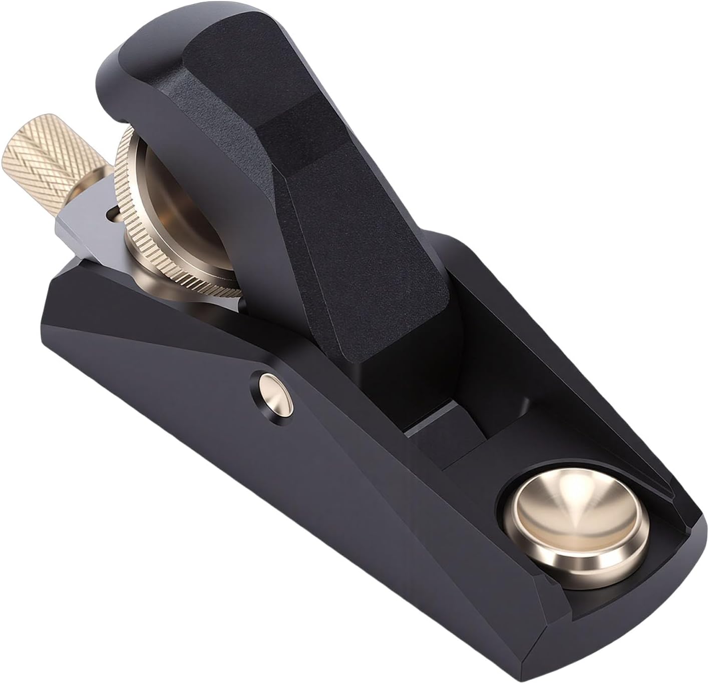 Mini Wood Planer, Aluminum Alloy Brass 33 Degree Low Angle Block Plane Portable Hand Woodworking Plane for Trimming, Wood Planing, Craft