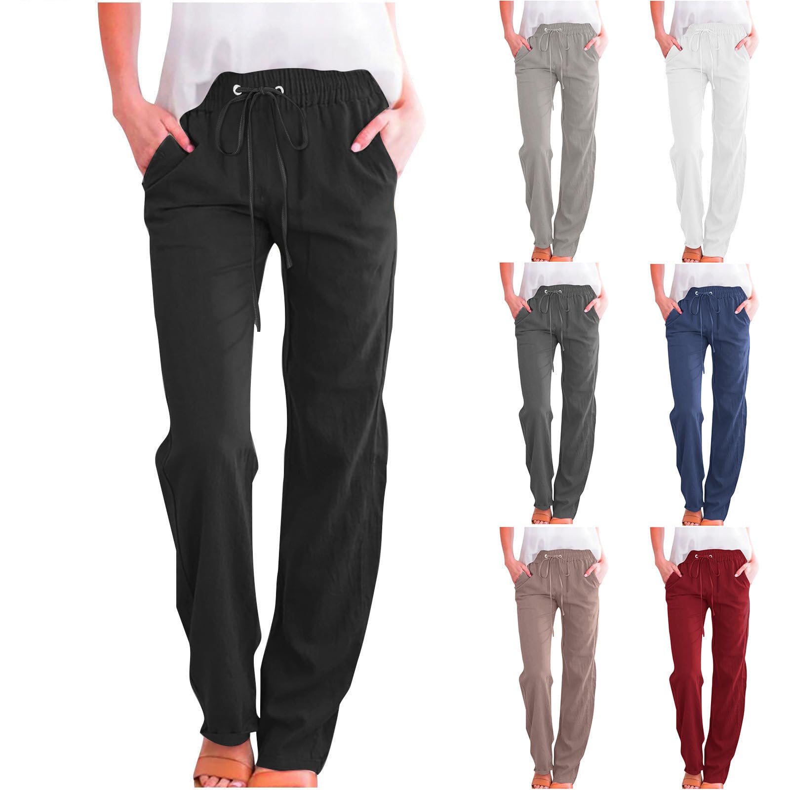 Aofany Women Summer High Waisted Pants