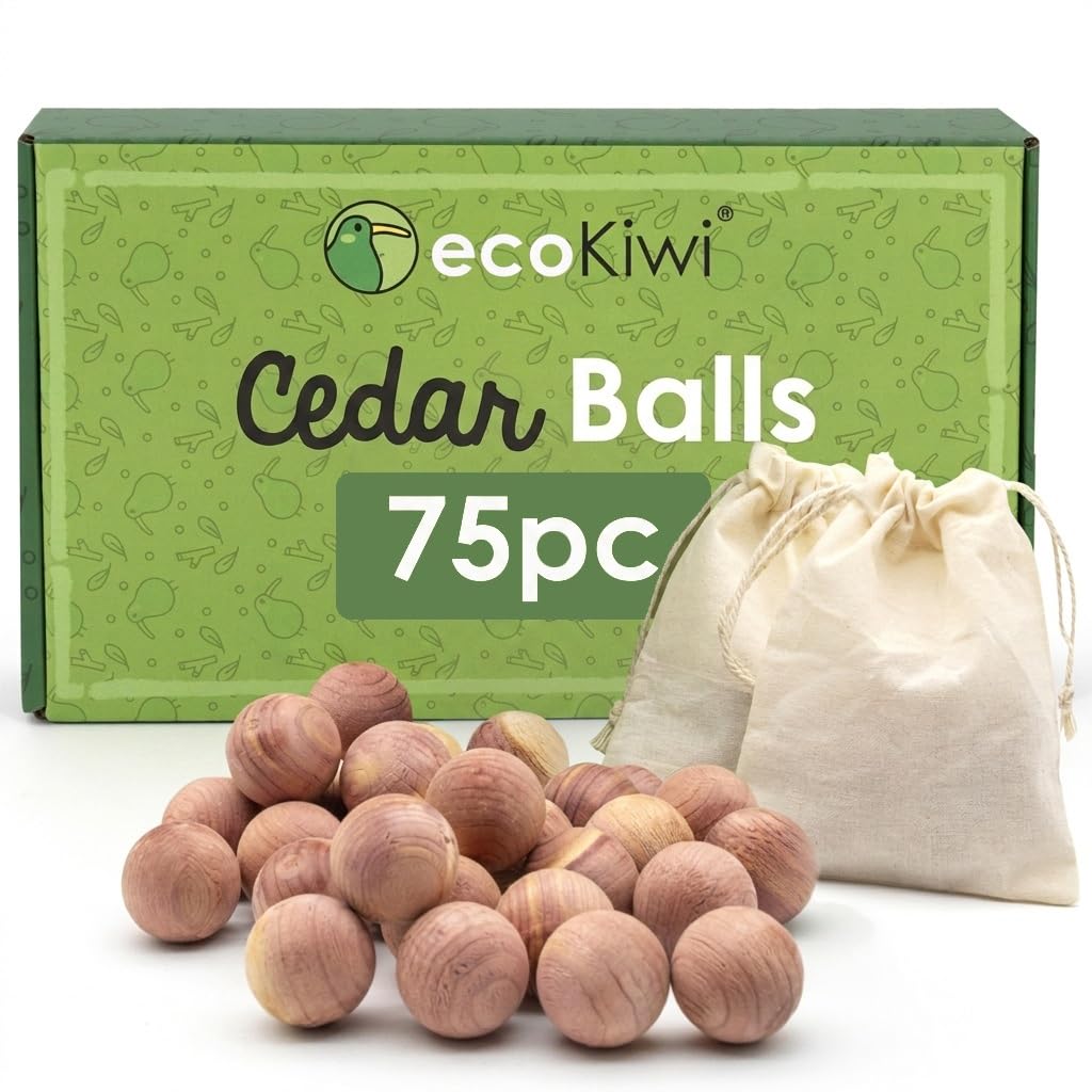 ecoKiwi Cedar Balls 75 Pack