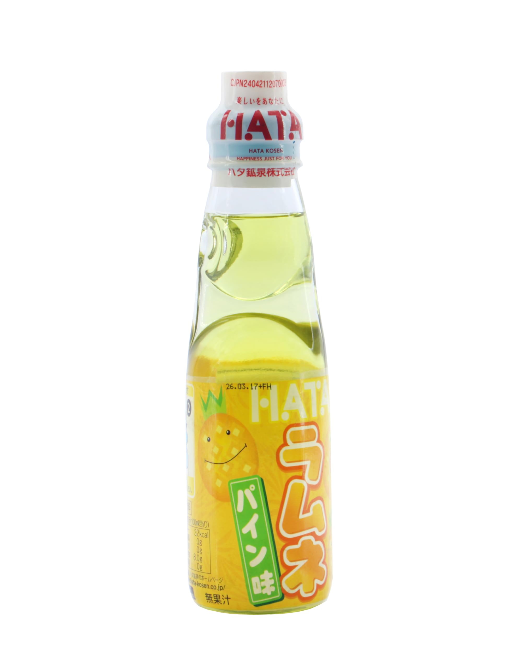 Hatakosen Ramune Soda - Pineapple Flavour 200ml