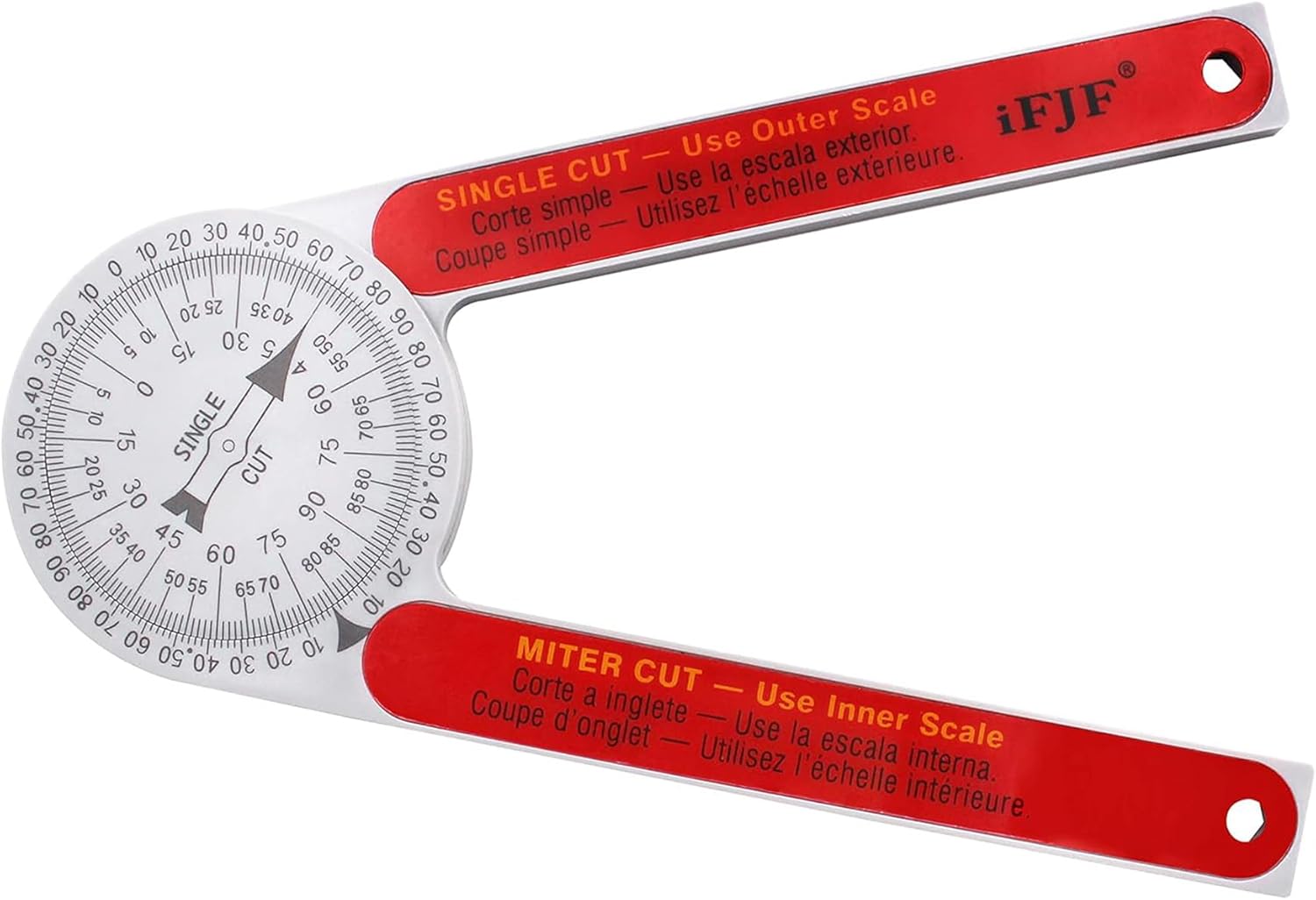 iFJF Miter Saw Protractor Replacement for #505P-7 Internal and External Bevel Angle Finder with Laser Dial for Carpenters Plumbers and Construction Trades