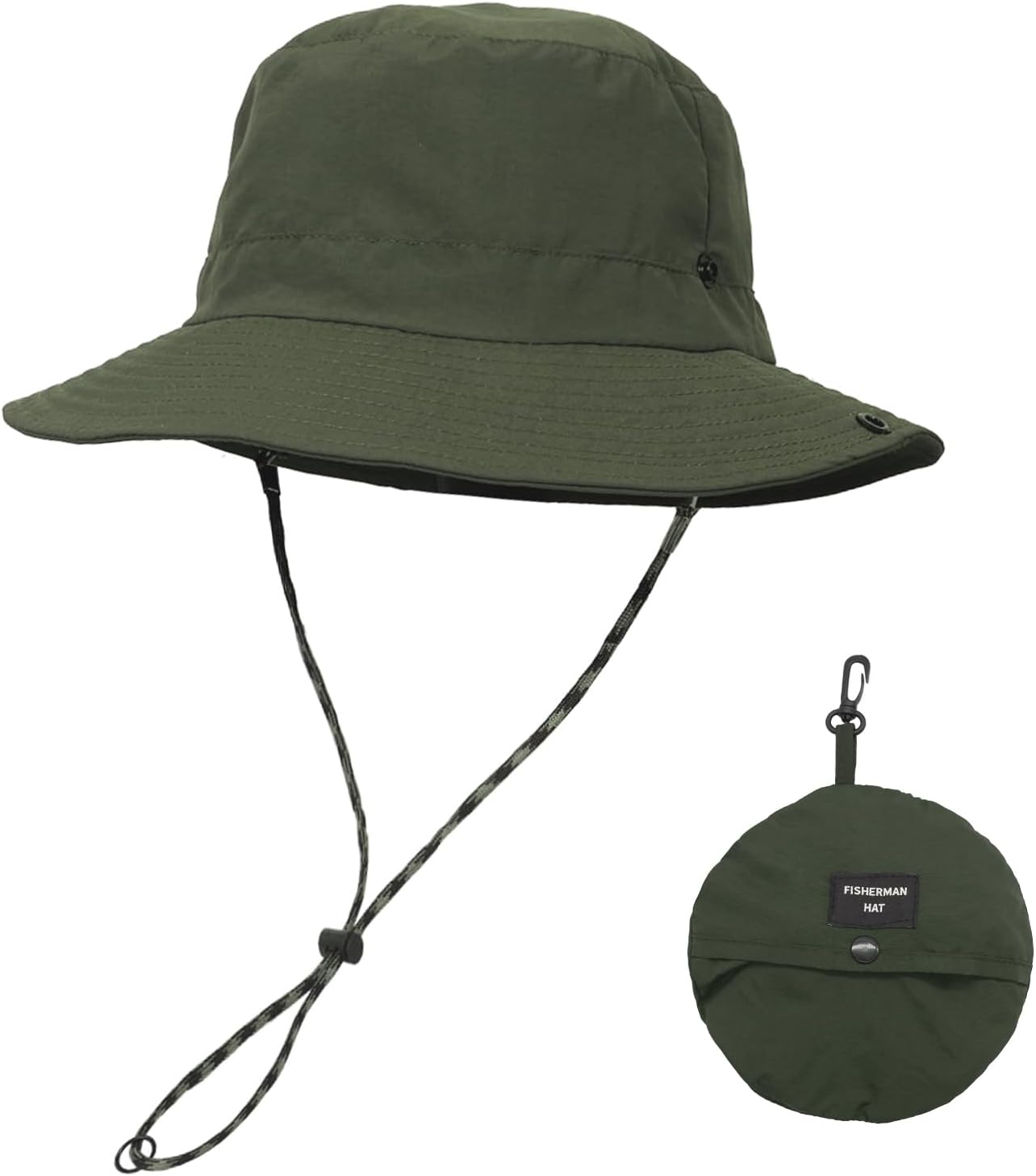 YAMEIZE Chapeau De Seau Imperméable UPF50+ - Chapeau Safari Réglable Pour Femme Et Homme, Protection UV Pour Plage, Randonnée Et Pêche