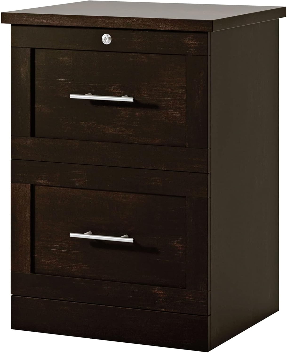 Realspace 17"D Vertical 2-Drawer File Cabinet, Peppered Black