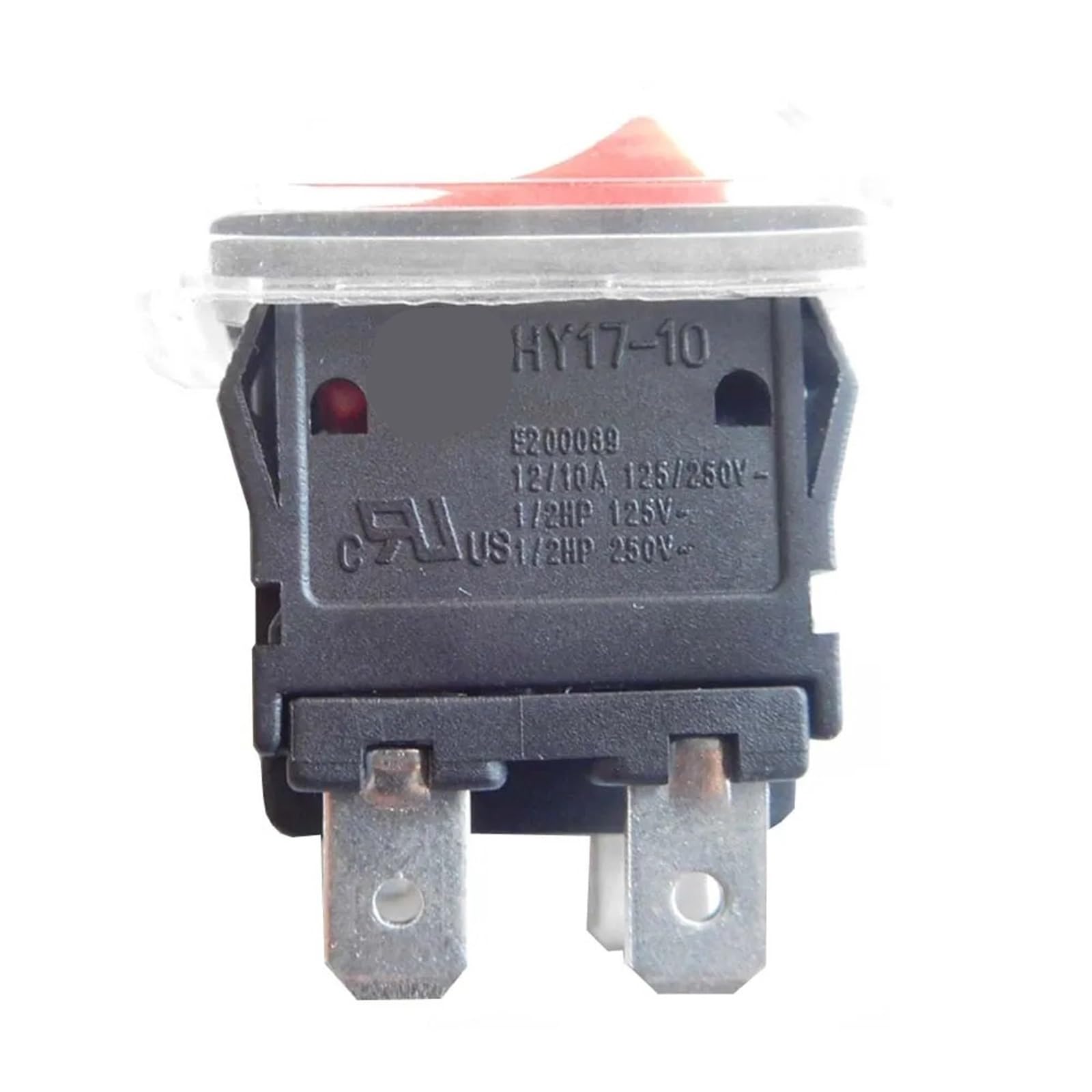 2 pulsadores HY17-10 de 4 pines, resistentes al agua, for herramientas eléctricas, de encendido y apagado, 125/250 V, 12/10 A, 1/2 HP.