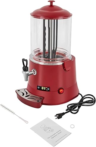 Miniatura 4 de Máquina de calentamiento y mezcla de chocolate de 10L y 2.6 galones, máquina eléctrica de chocolate caliente con temperatura ajustable para