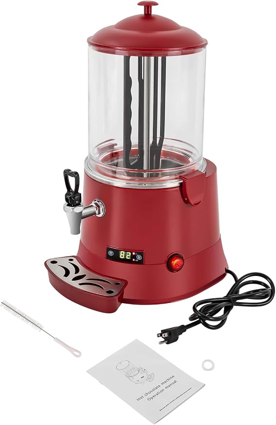 Chocolate Melting Machine, 10L 400W Electric Hot Chocolate Machine Hot Chocolate Dispenser, Stainless Steel Hot Chocolate Maker Machine Hot Beverage Warmer for Coffee Milk Tea, 110V