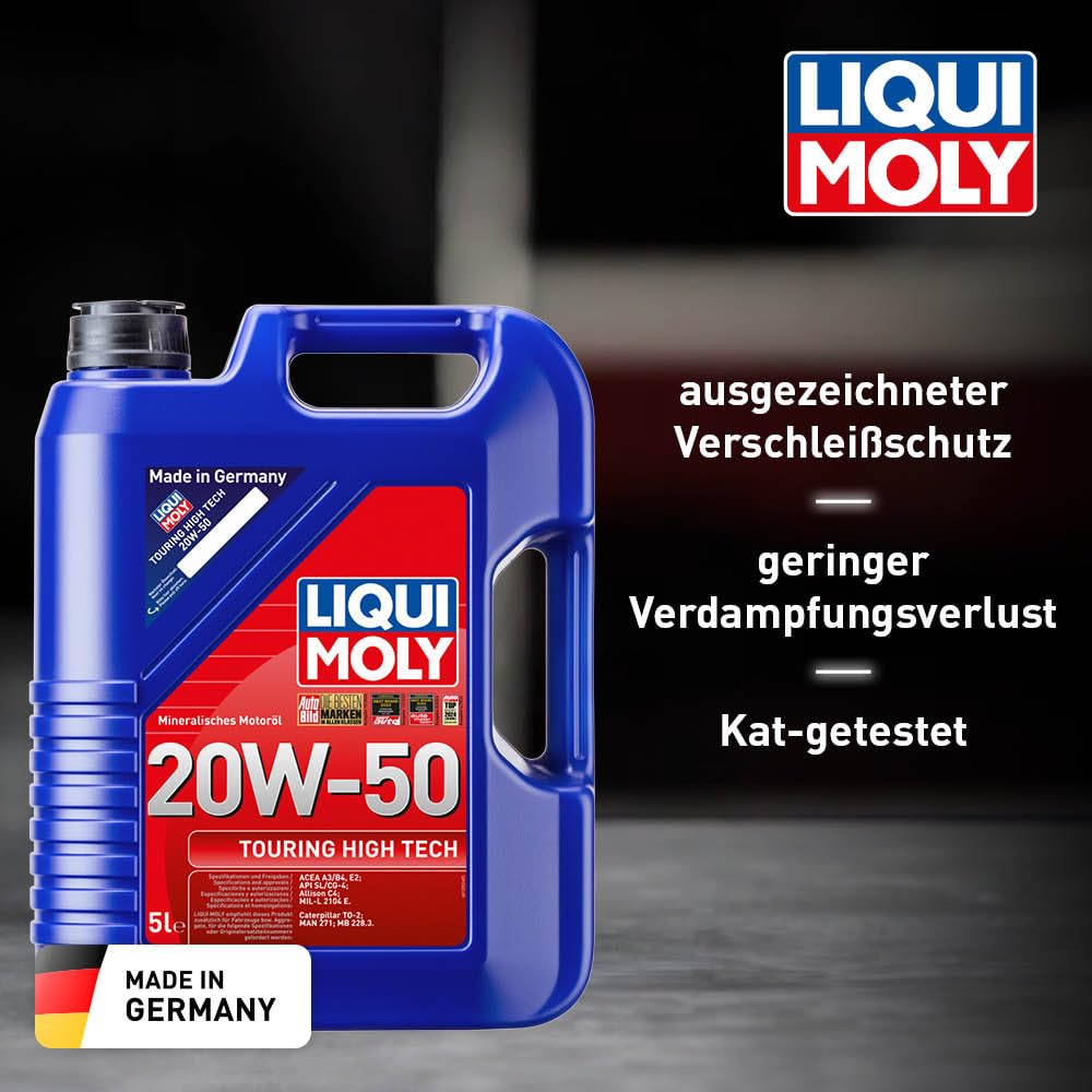 LIQUI MOLY Touring High Tech 20W-50 | 5 L | mineralisches Motoröl | Art.-Nr.: 1255