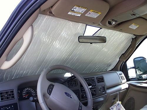 HeatShield, The Original - Parasol para parabrisas, ajuste personalizado para Ford F-250 Super Duty Truck (cabina extendida) 1999-2007 serie plateada