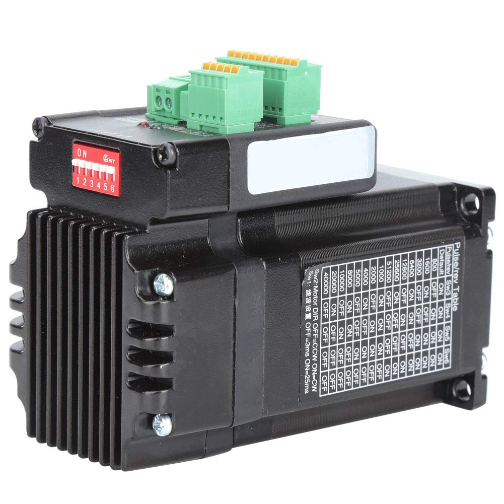 FTVOGUE Motor Paso a Paso Integrado NEMA 23, Alto Rendimiento con Control Vectorial de Circuito Cerrado, Velocidad y Posicionamiento Mejorados para Dispositivos de Automatización Industrial