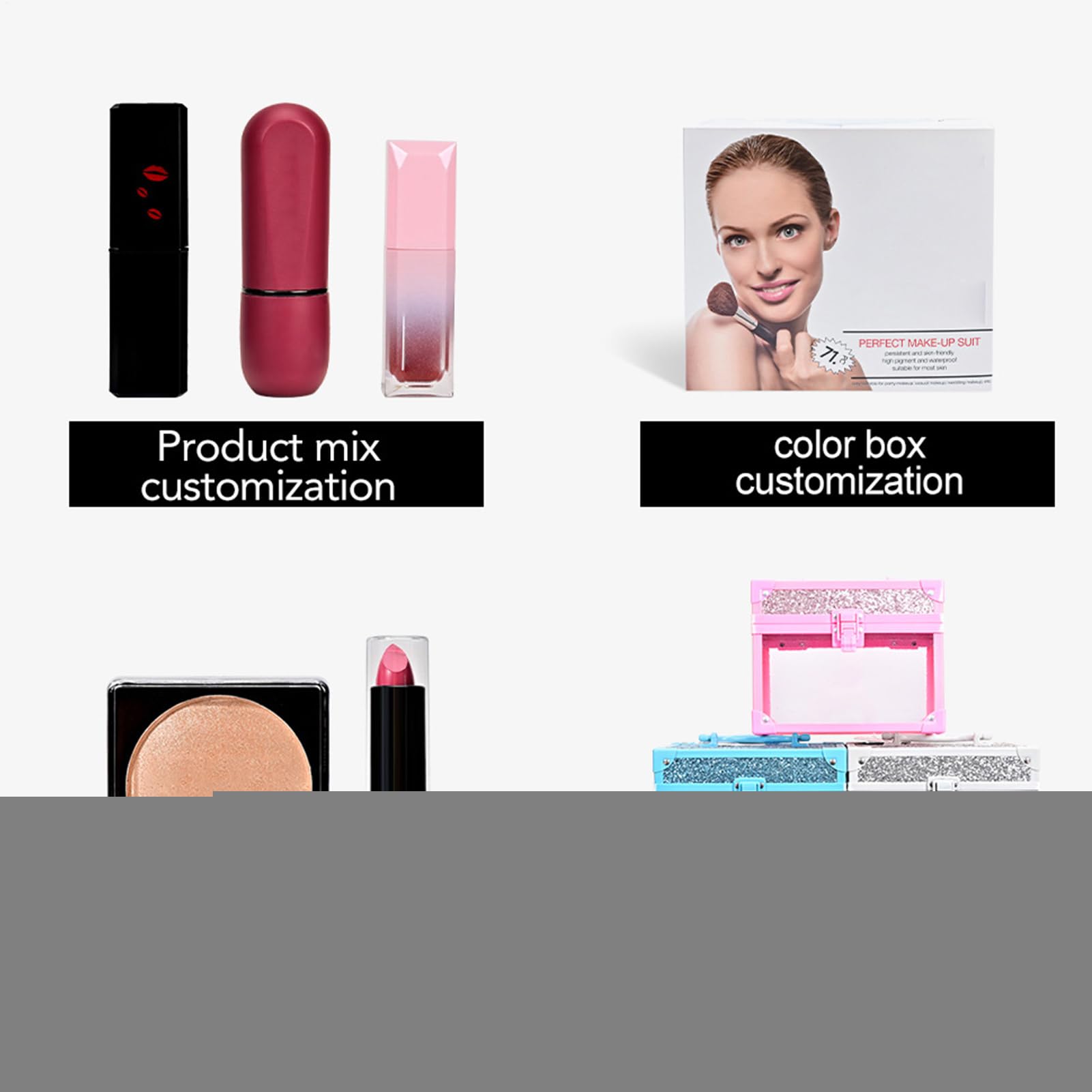 Kit De Maquillaje Completo Paleta Cosmética | Estuche Con Sombras Rubor Brochas Para Adolescente Viaje Boda Teatro
