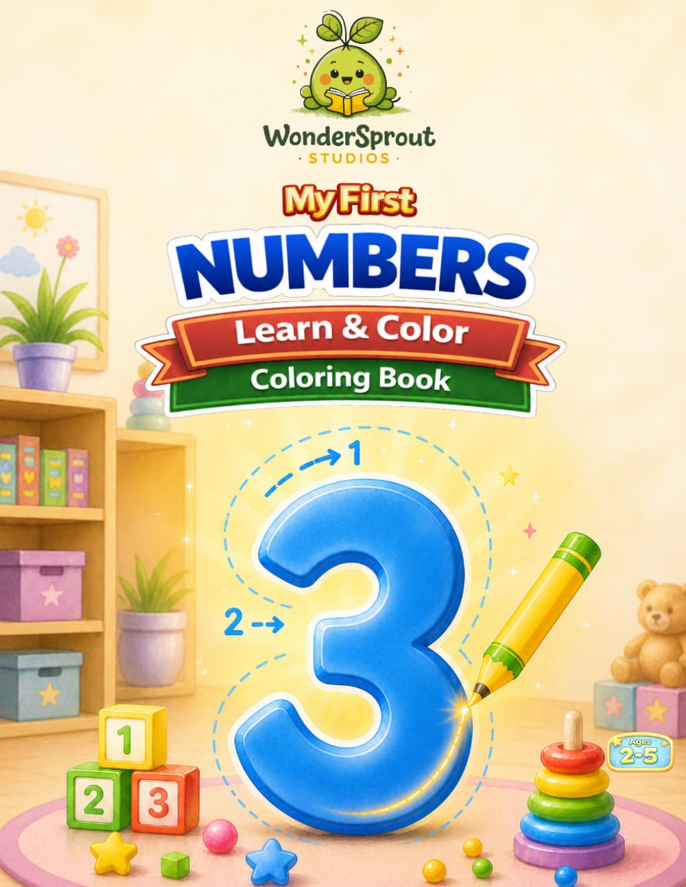 My First Numbers Coloring Book: A Learn & Color Activity Book for Toddlers and Preschoolers (WonderSprout First Learning Collection)