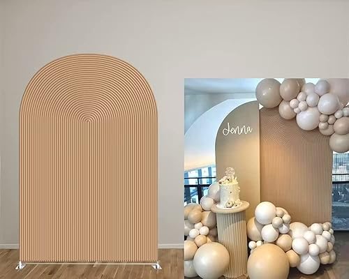 Miniatura 7 de Cubierta de telón de fondo de arco de ondas negras para fiesta de cumpleaños, boda, baby shower, decoración de Chiara, marco de pared arqueado,