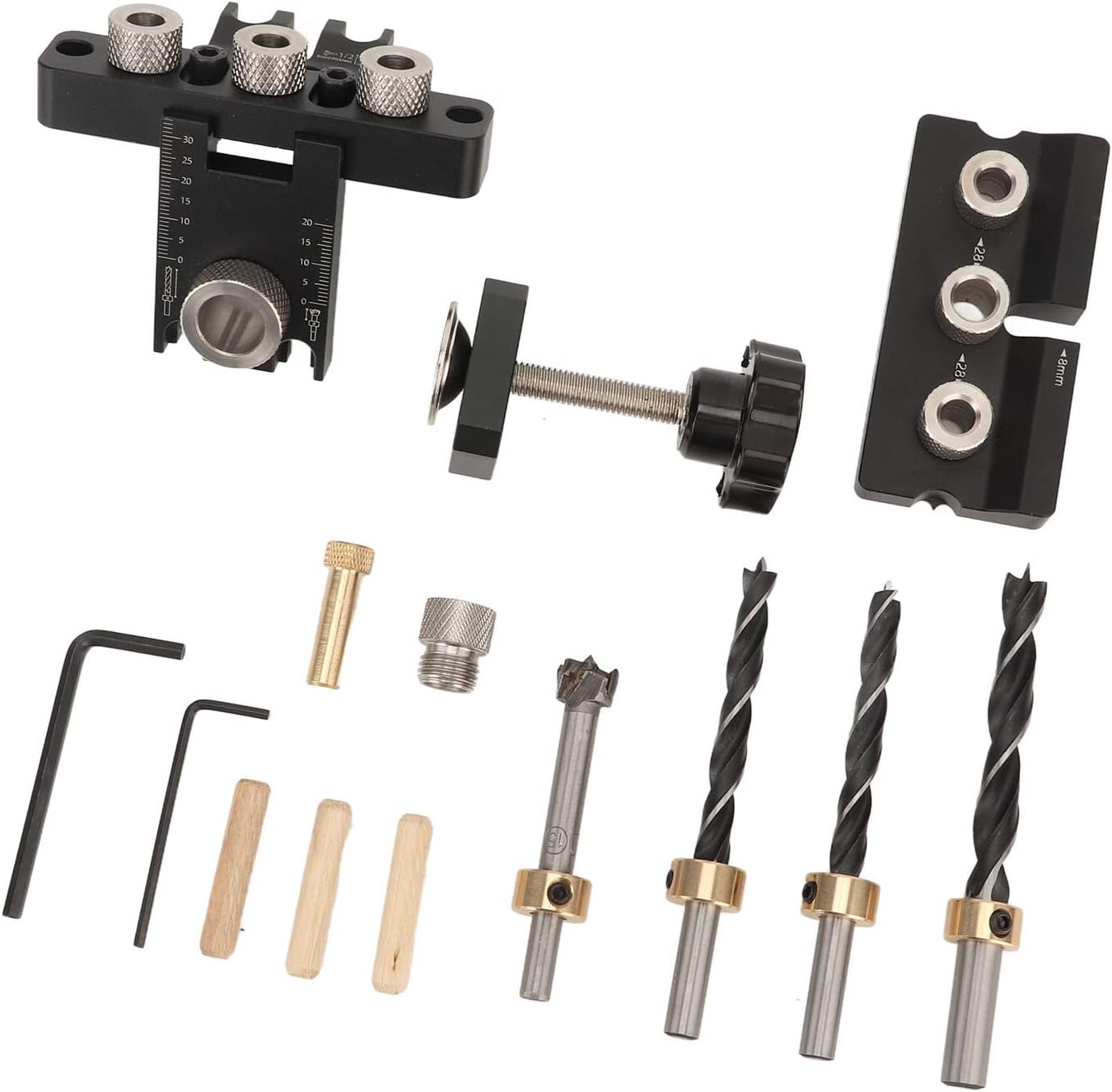 Acouto Dowel Jig Drill Locator for and Aluminum Alloy Construction, Suitable for Various Plate Thicknesses