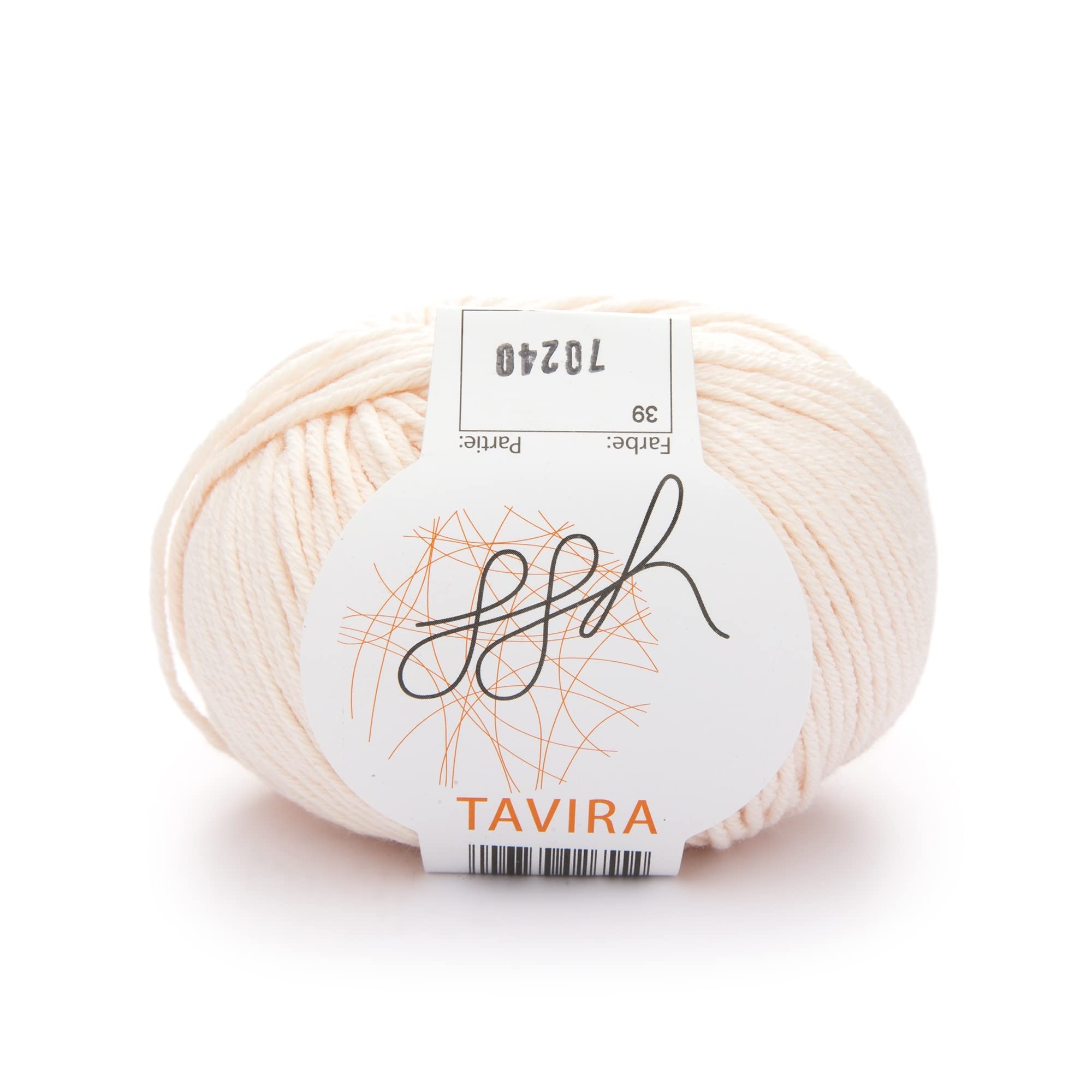 ggh Tavira, 100% Cotton, Running Length 80 m to 50 g, Needle Size 4-5, Wool Suitable for Knitting or Crocheting, Colour 039