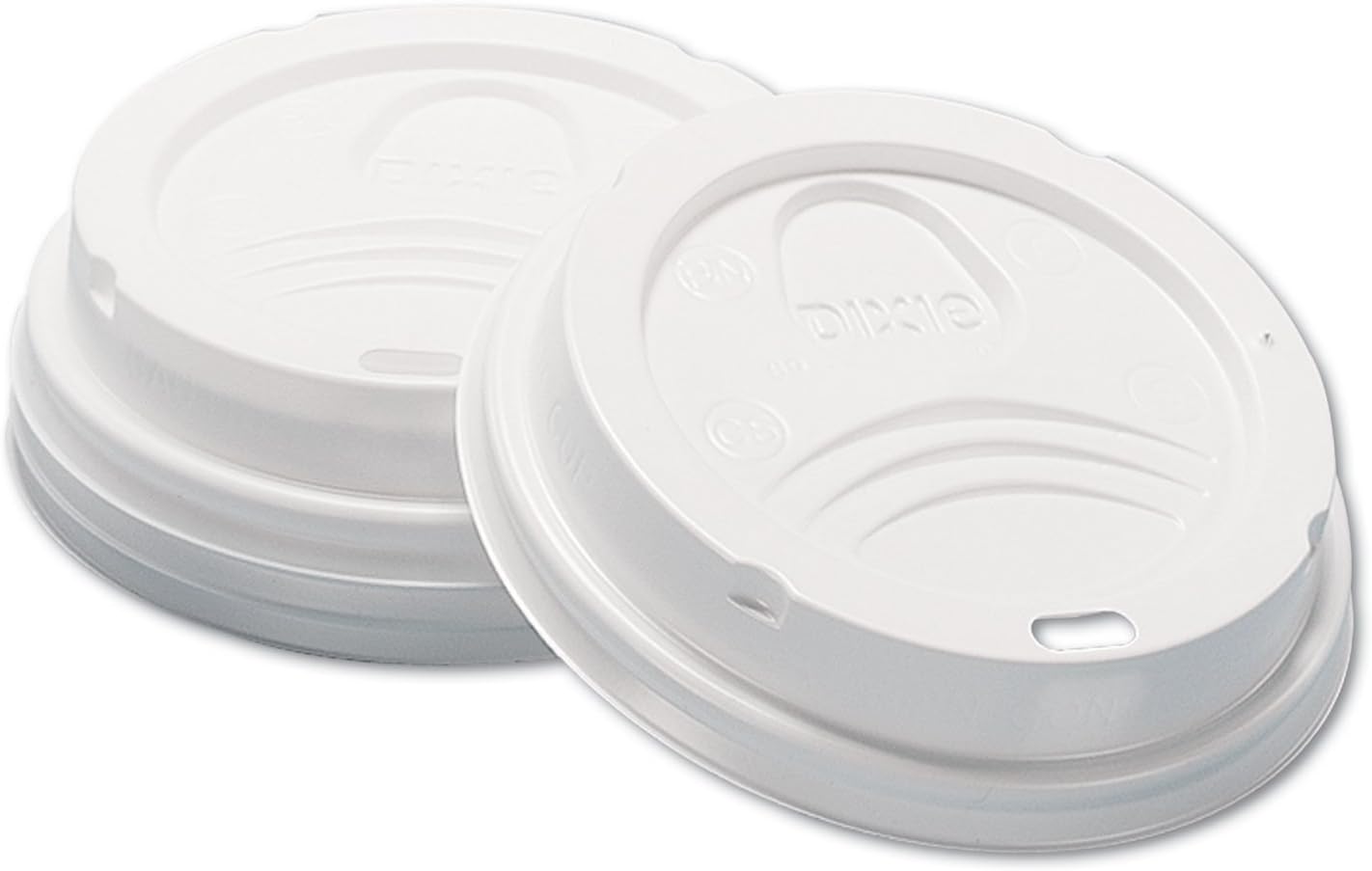 Georgia-Pacific Dixie 8 oz. Dome Hot Coffee Cup Lids by GP PRO Georgia Pacific White, D9538, 1,000 Count (100 Lids Per Sleeve, 10 Sleeves Per Case), Small