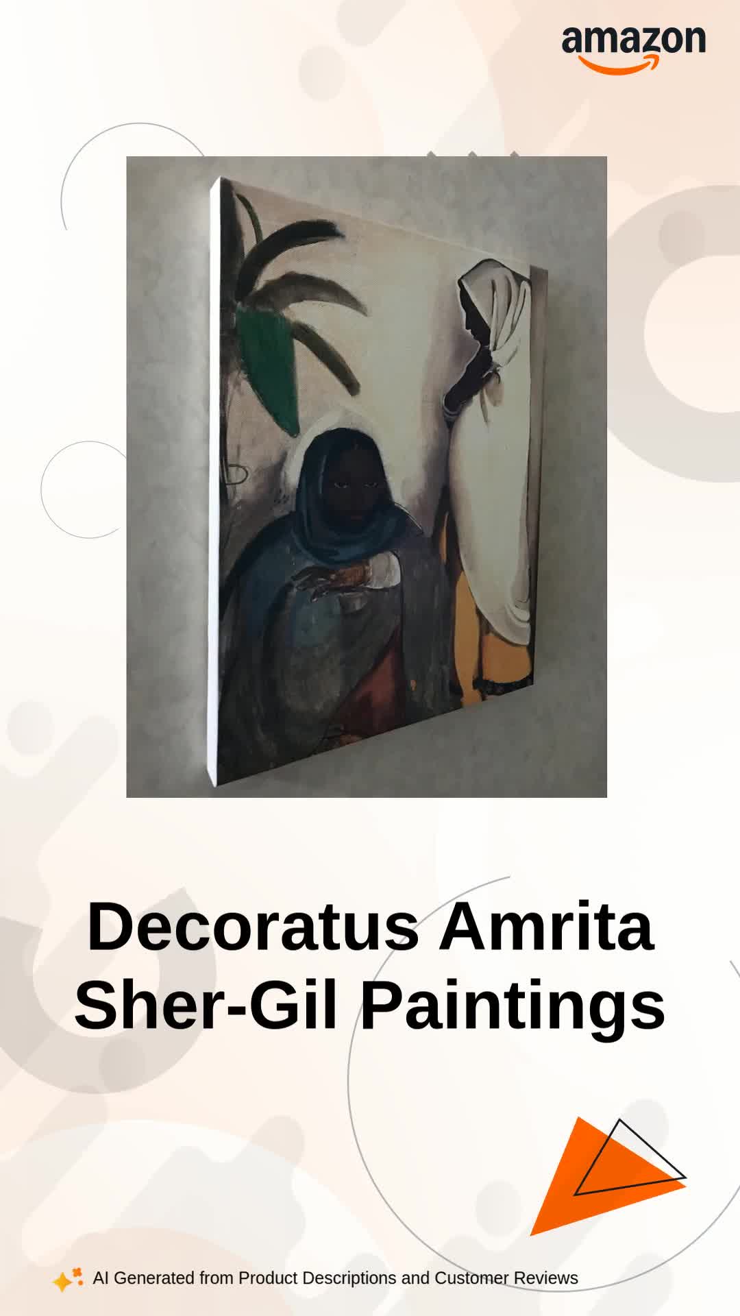 Decoratus  *Two Girls* & *Four Girls* - Two Paintings by Amrita