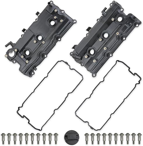 MITZONE Tapa de válvula izquierda y derecha con pernos de junta compatible con Nissan Pathfinder Infiniti QX4 3.5L 2002-2004 Reemplazar 13264-5W500