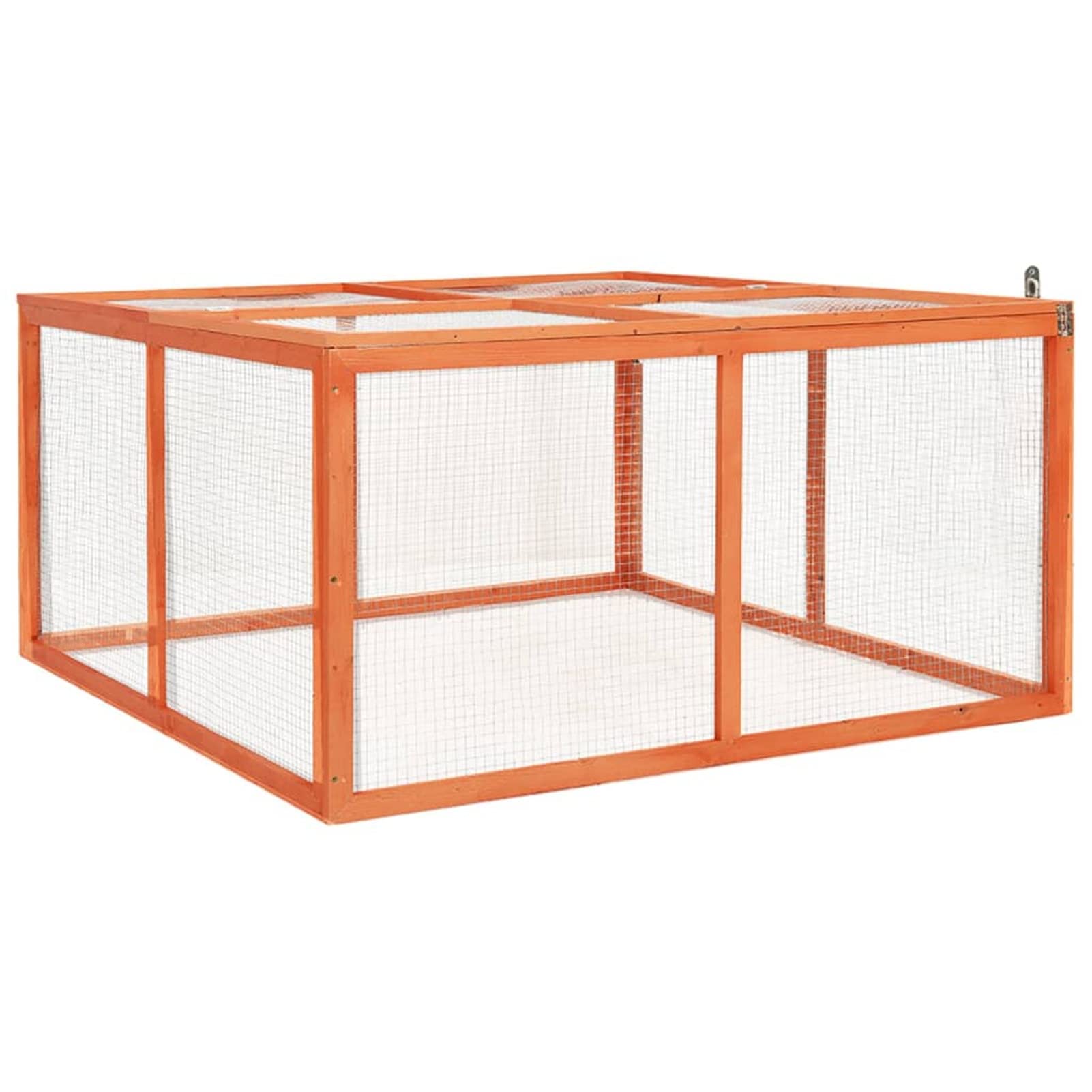 Conejera, MOONAIRY Jaula Cobaya, Jaulas para Conejos, Jaula Hamster, Casa Conejo, Casita Conejo, Nido Conejo, de Madera Maciza de Abeto 124x120x60 cm