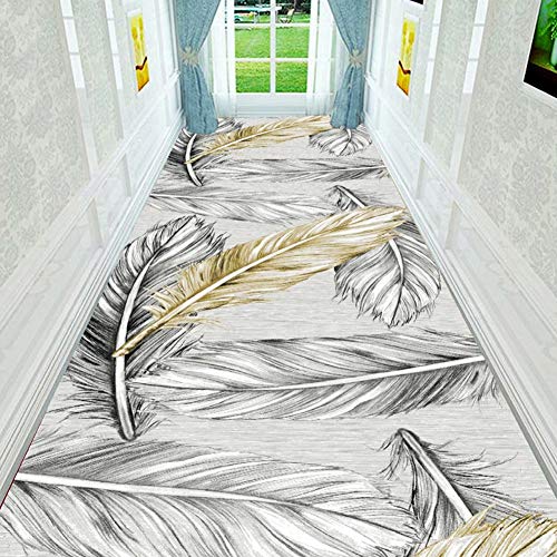 Alfombra de pasillo largo para una entrada moderna, lavable y con base antideslizante segura 3