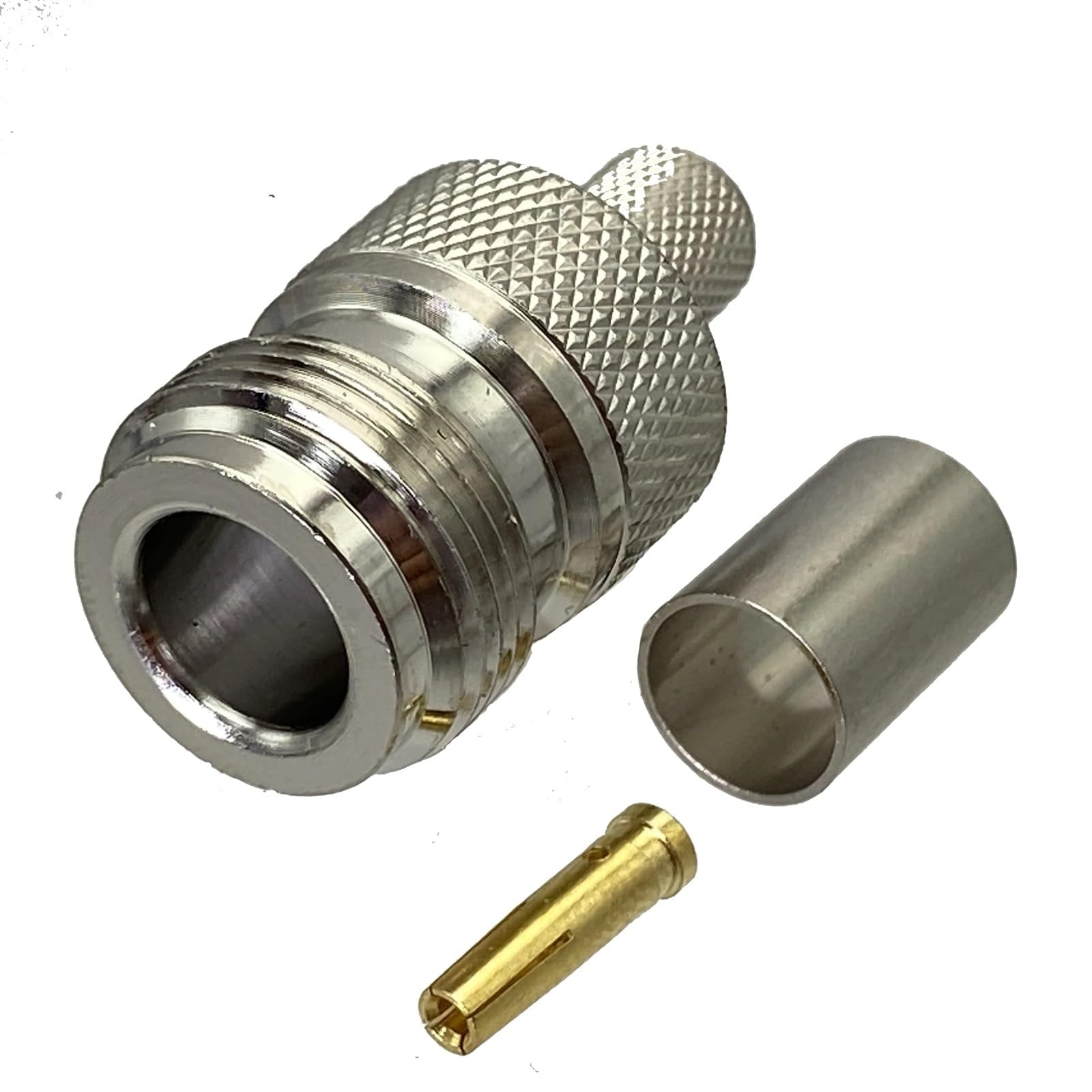 Conector N hembra para reparar interferencias en cable coaxial RG6 y 5D-FB, 10 piezas
