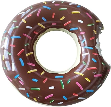 Bouée Donut Géante 120cm - Gonflable PVC Pour Piscine Et Plage