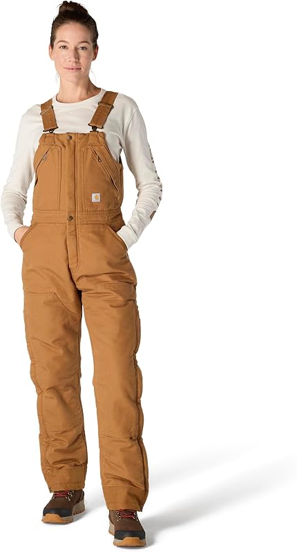 Carhartt Women's Loose Fit Washed Duck Insulated Biberall