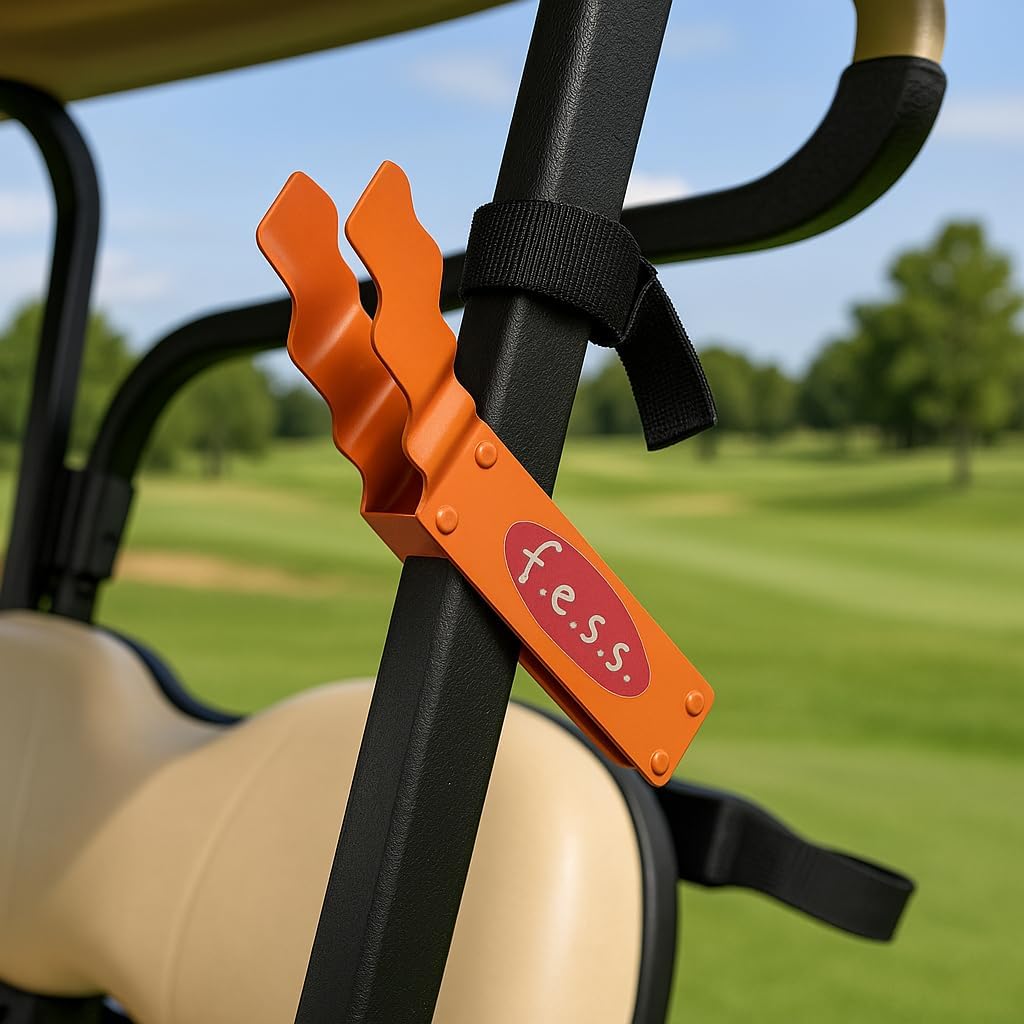 F.e.s.s. Magnetic Golf Cart Cigar Holder Clip – Heavy Duty Steel Smoke Stand for Golf Carts – Rust-Resistant Metal Cigar Holder Accessory for Men – Universal Fit for Most Cart Frames