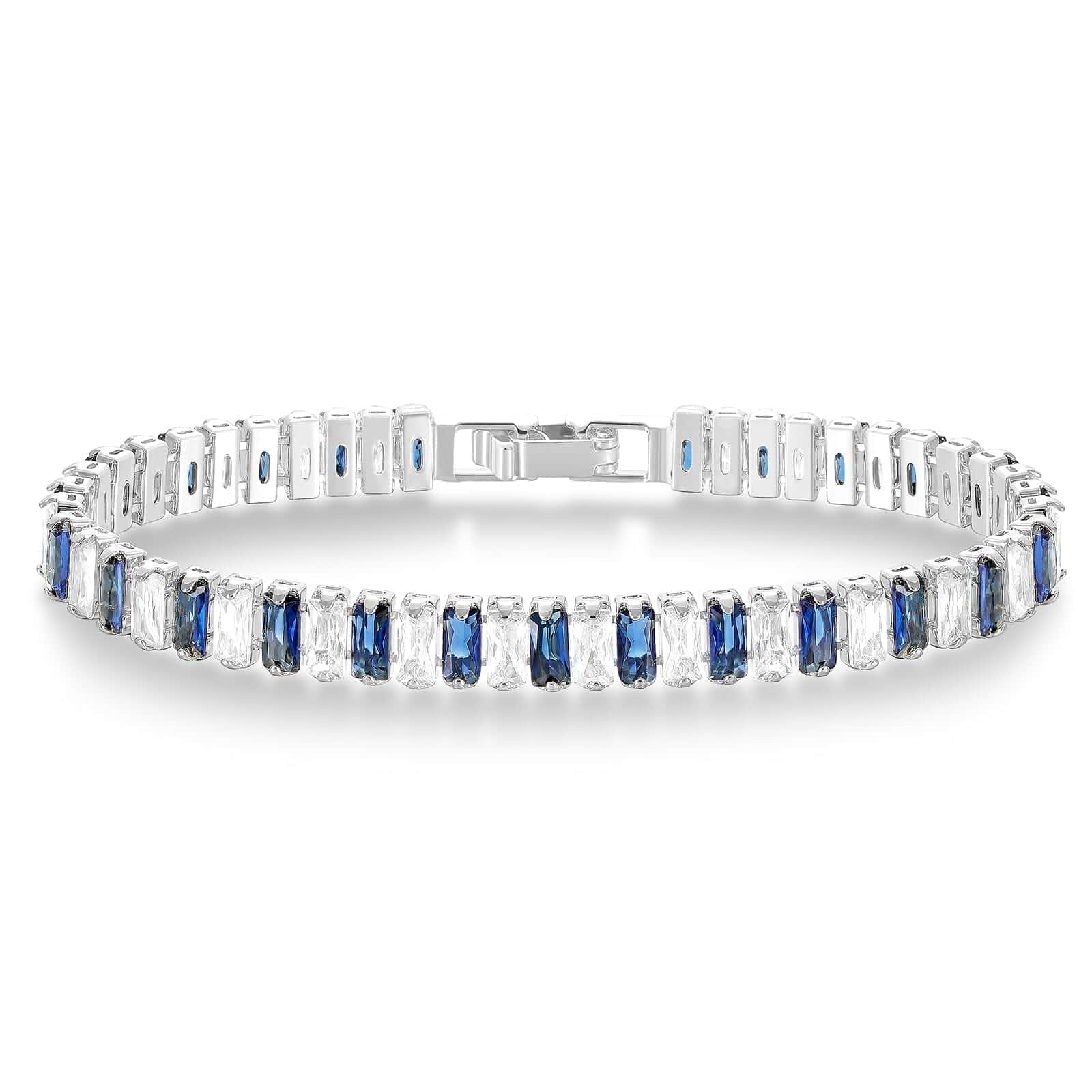 KELORIS PATH Tennis Bracelets for Women, 14K Gold Plated/White Gold CZ | Classic, Adjustable, Jewelry Gift