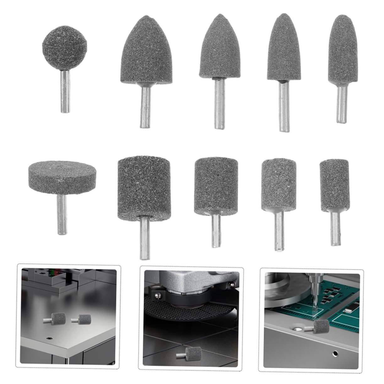 STOBAZA 20pcs Replacement Grinding Bits Rotary Abrasive Stones for Carving Polishing Metal Surface Grinding