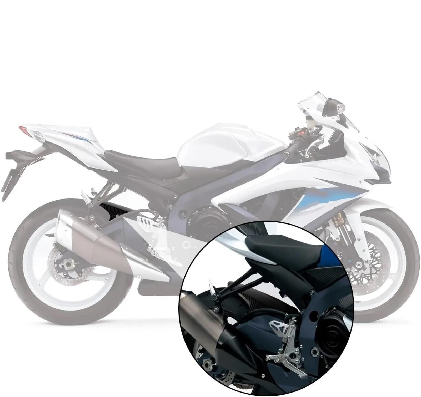 Motorrad Hinten Kotflügel Reifen Für Suzuki GSXR600 GSXR750 GSXR 600 750 K6 K8 2006 2007 2008 2009 2010(Carbon)