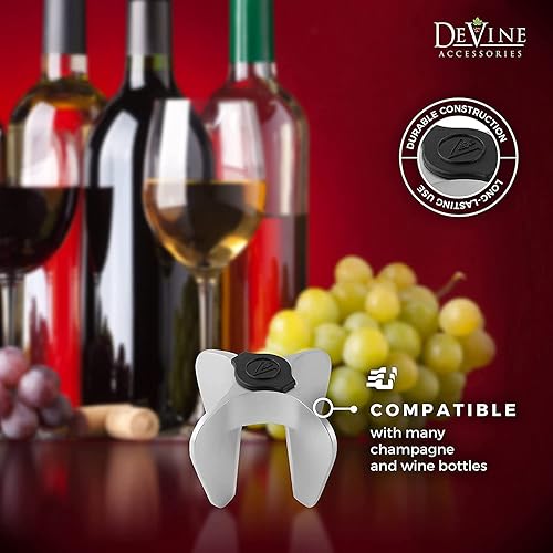 Miniatura 4 de DeVine - Abrebotellas de champán - Removedor de corcho para vino espumoso - Diseño ergonómico fácil - Construcción de acero inoxidable sólido y
