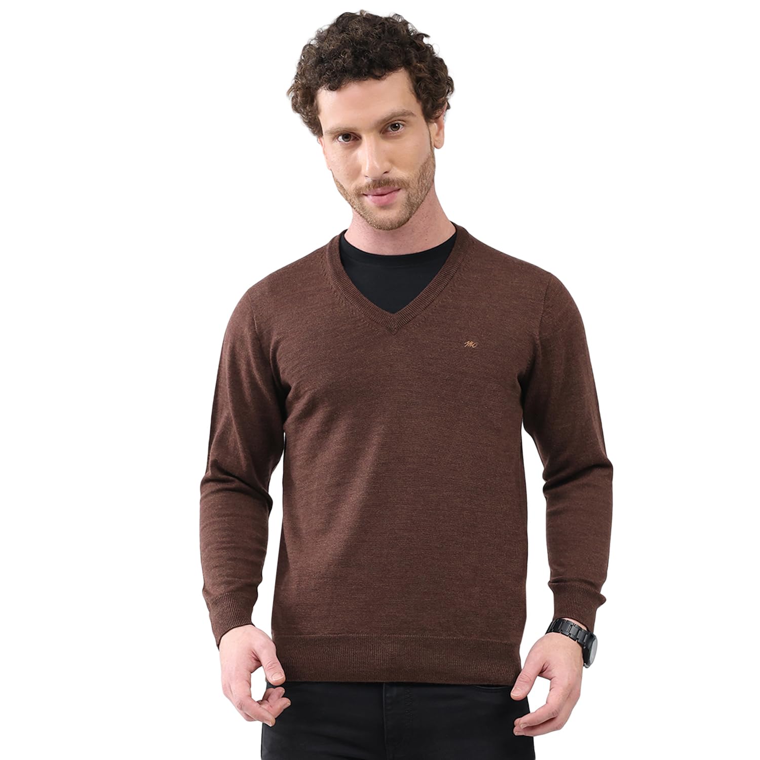 monte carlo Men V Neck Pullover | Regular Fit Full Sleeve Solid Sweater | Soft Winter Knitwear for Casual & Office Wear (Pack of 1)-picture-18