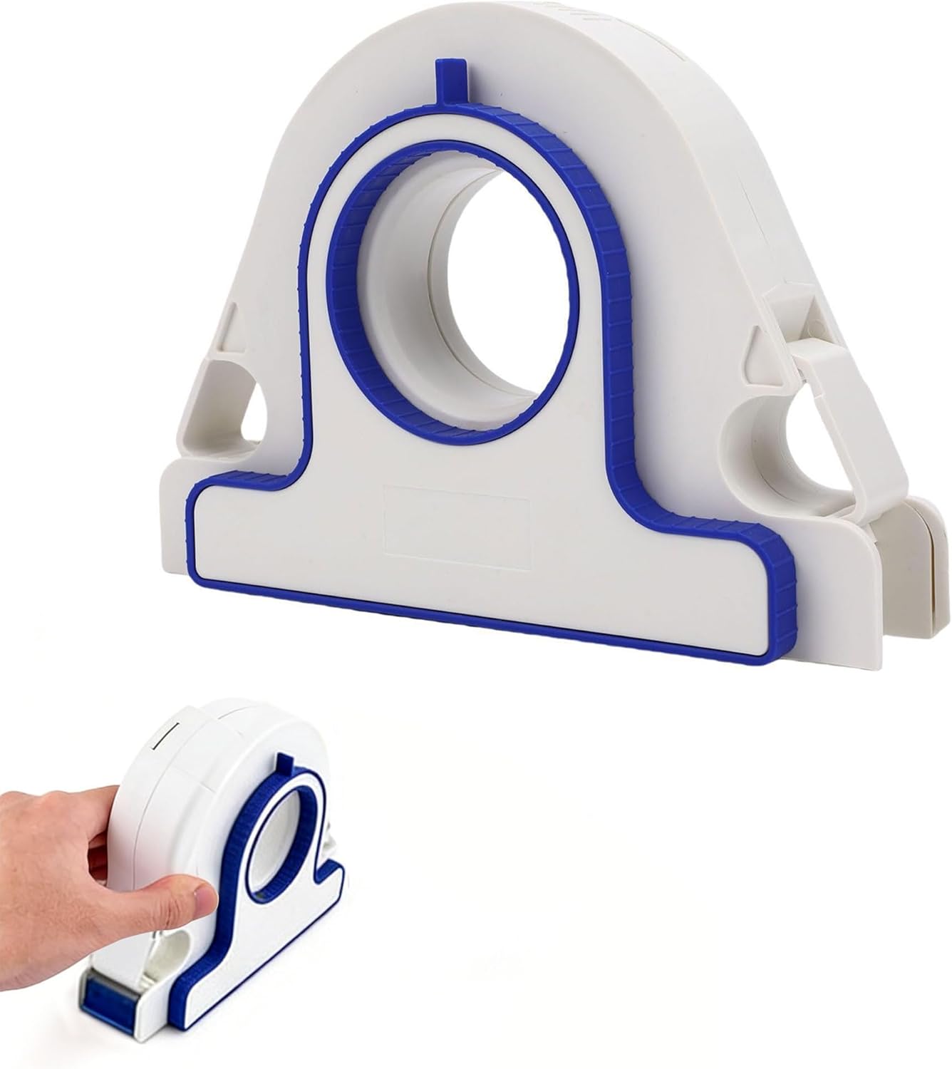 Painters Tape Dispenser, Paint Masking Applicator Tool for Clean Straight Lines, Interior Painting Tools with Built-in Cutter, Anti-Slip Grip for Walls, Trim & Baseboards, Includes one Roll of Tape
