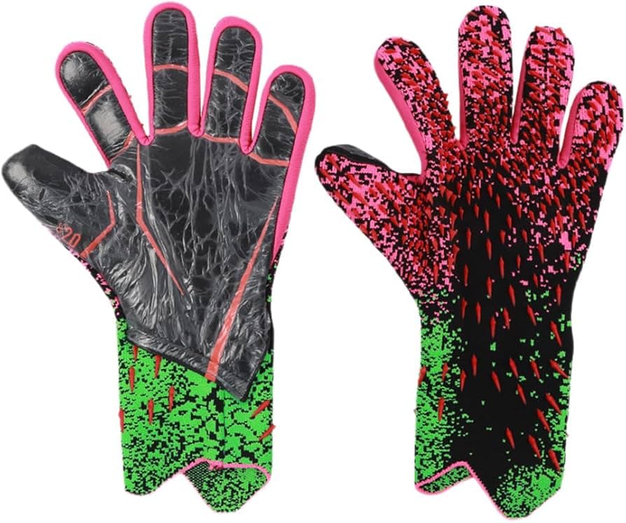 RedOak Professional Goalkeeping Gloves with Strong Grip & Excellent Protection, Non Slip Wear-Resistant Goalie Gloves - Pink and Green - Size 10-image-30