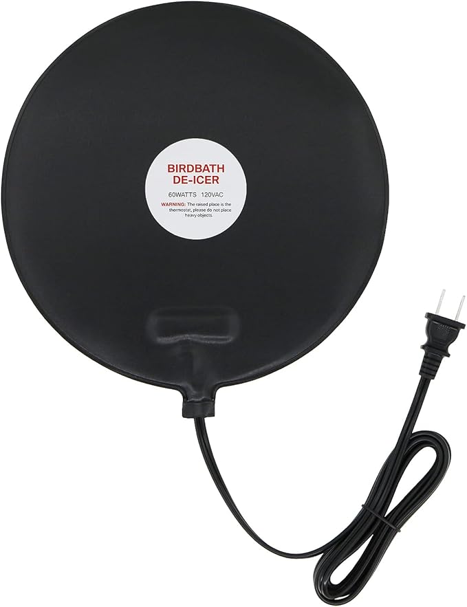 Submersible Bird Bath Heater for Outdoors in Winter, 60w Birdbath