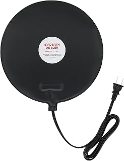 Submersible Bird Bath Heater for Outdoors in Winter, 60w Birdbath Deicer Thermostatic Controller Water Heater with 6Ft Cord for Birdbaths, Chicken, Duck, Livestock, Poulty, Animal, Tank, Buckets