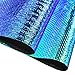 HYANG Holographic Snake Embossing Blue PU Faux Leather Sheets,Very Suitable for Making DIY Crafts,Handbags Leather Earrings, Bows,Sewing etc 1Rolls 12