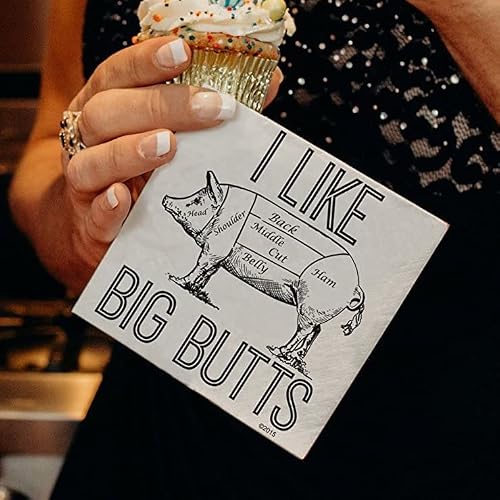Twisted Wares - Funny Napkins - I Like Big Butts - Boutique Cocktail Napkins - Perfect For Any Celebrations 5"X5" (20 Pack) #TOP2