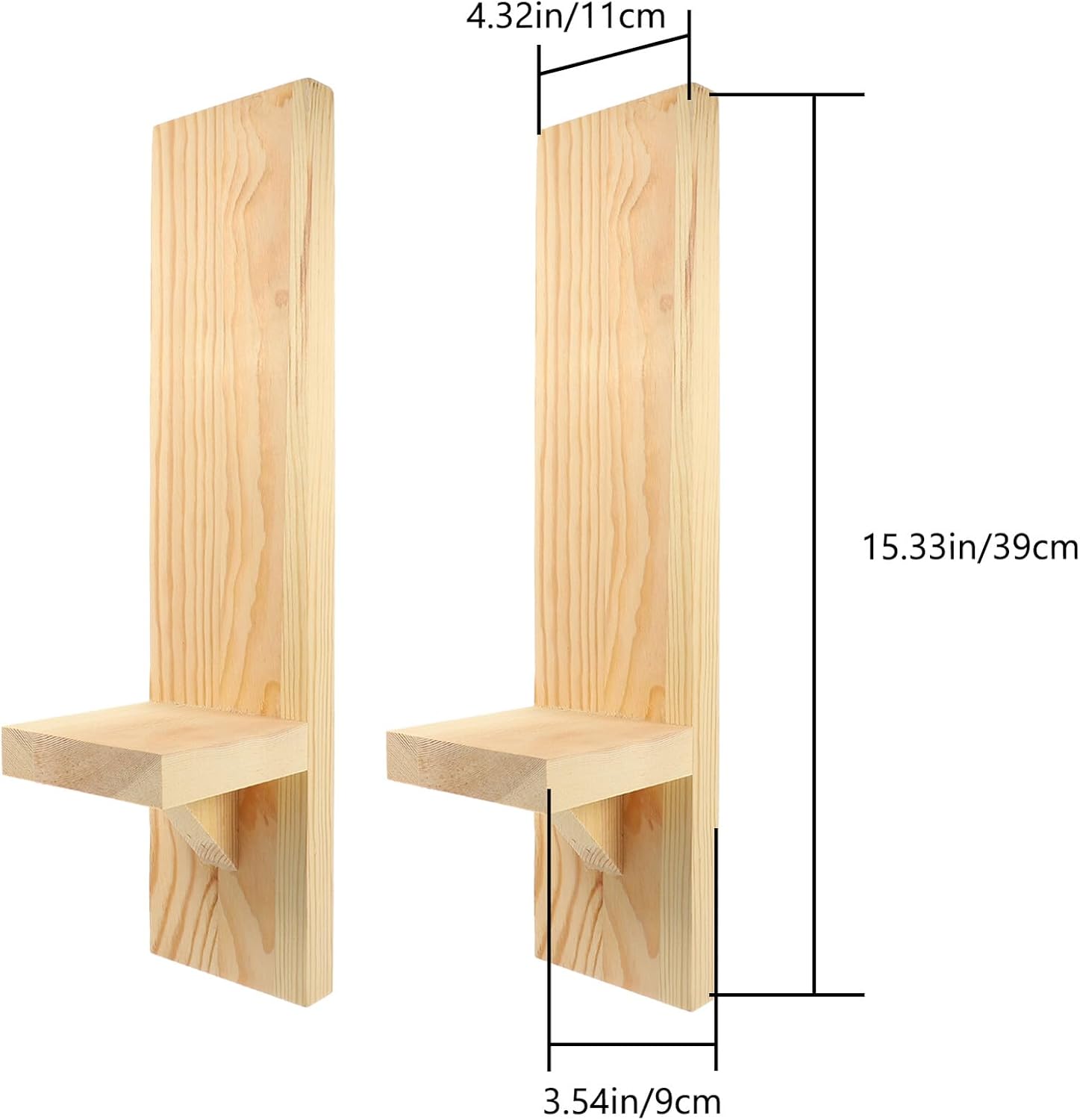 Wooden Wall Sconce Candle Holder Rustic Home Decor for Dining Living Hallway Wear-Resistant Wood Material Elegant Vintage Style Wedding Centerpiece