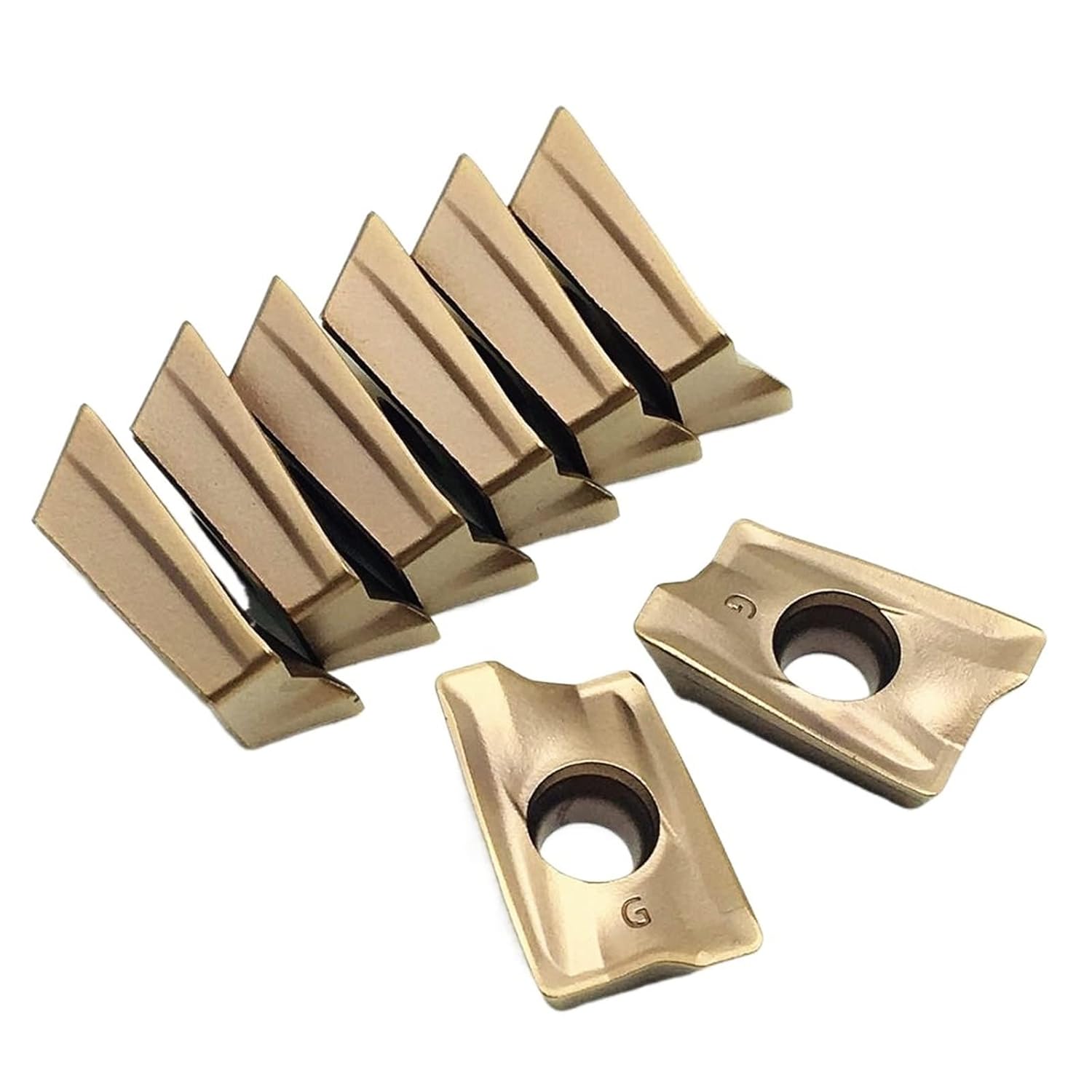 Indexable Carbide Lathe Tool 10pcs AXMT123508 AXMT170508PEER-G ACP200 Carbide Turning Tool Original CNC Milling Insert(AXMT123508-G ACP200)