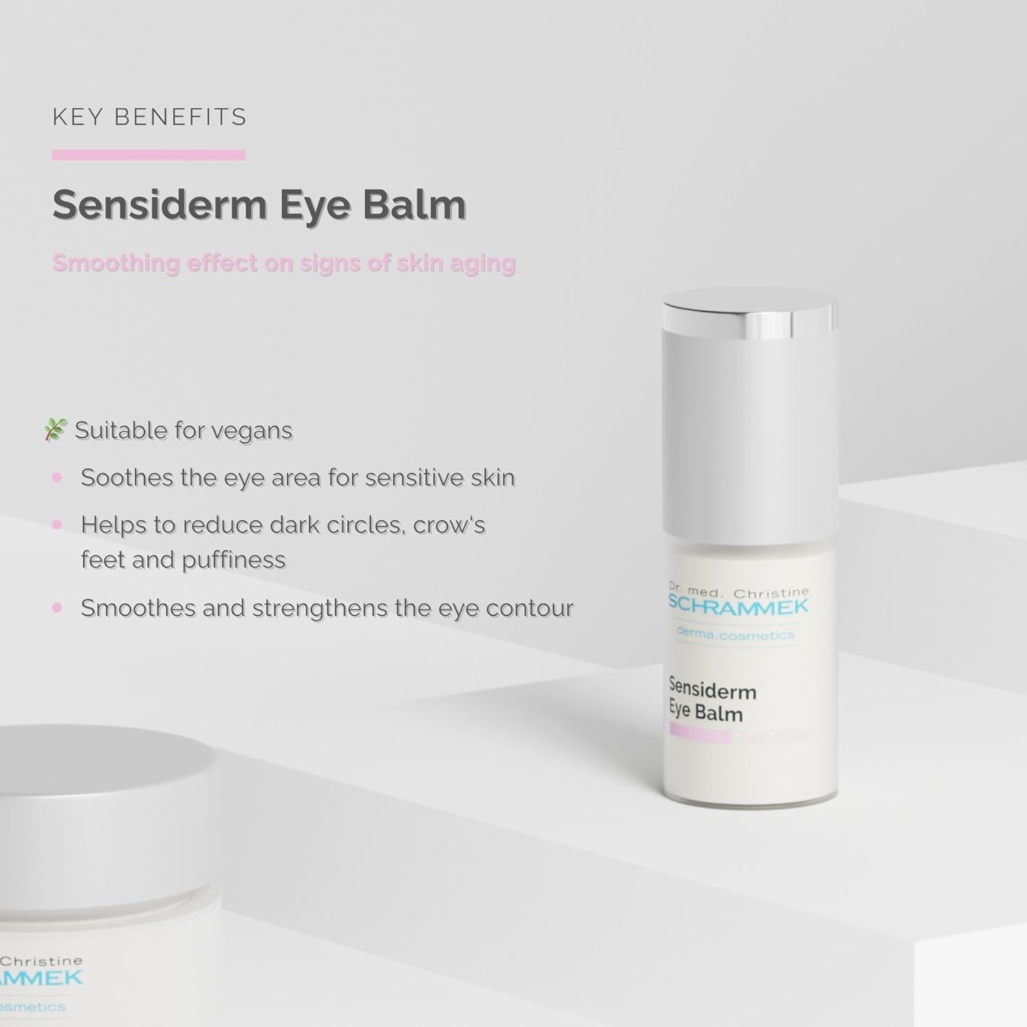 Sensiderm Eye Balm – Intensive Care for Dark Circles, Puffiness, and Crow's Feet – Gentle Formula with Eyebright and Centella Asiatica – Smooths and Hydrates – Dr. Schrammek