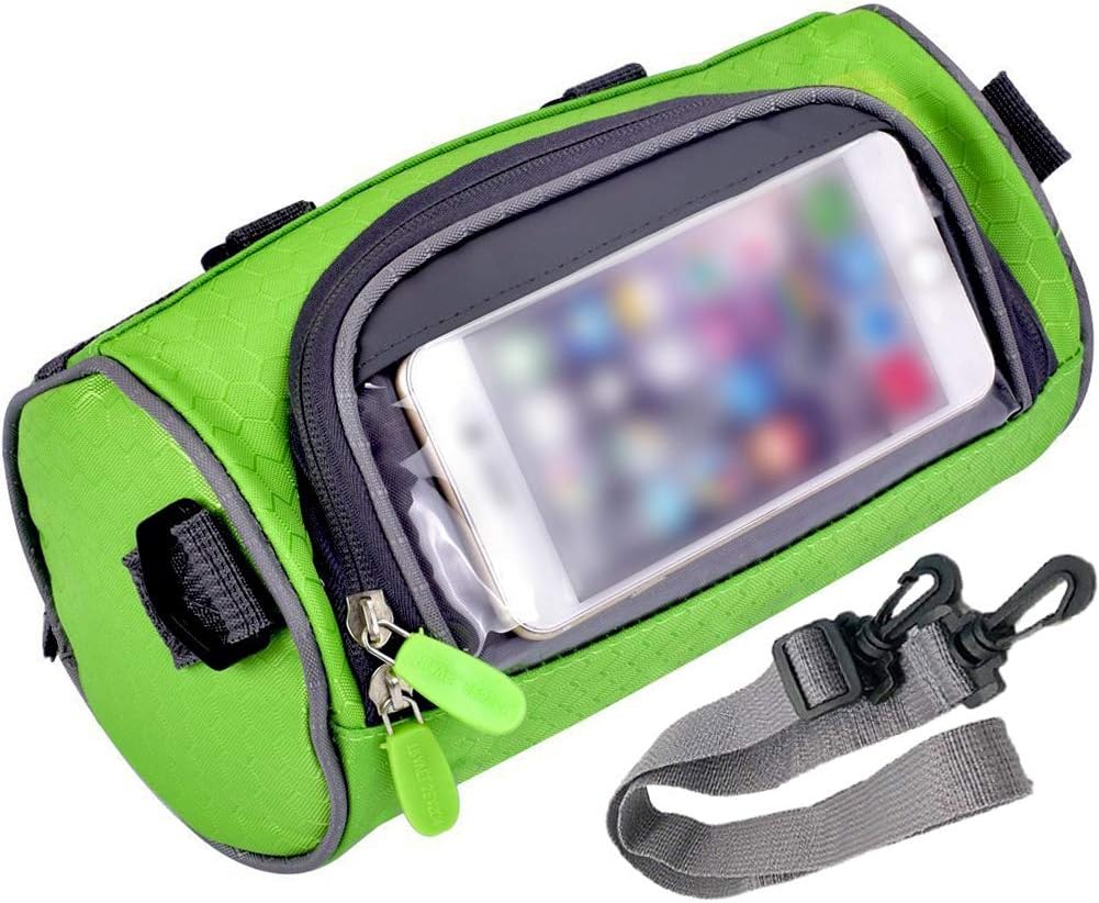 TINTON LIFE Waterproof Bicycle Handlebar Bag with Transparent Pouch and Adjustable Strap High-Capacity Cycling Front Pack (Pink) : Sports & Outdoors