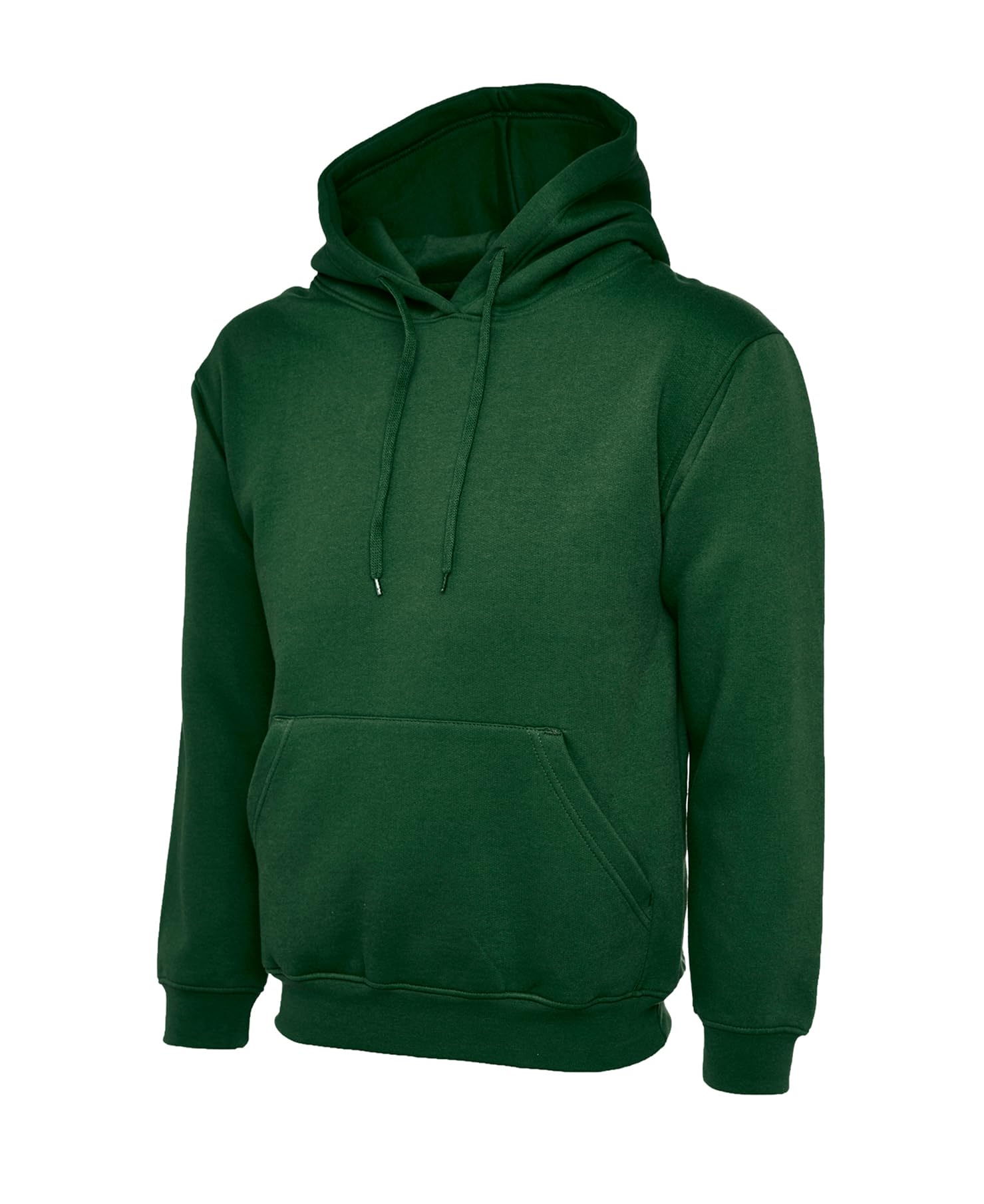 Coozo Men's Bottle Green Unisex Classic Hooded Sweatshirt - 2XL