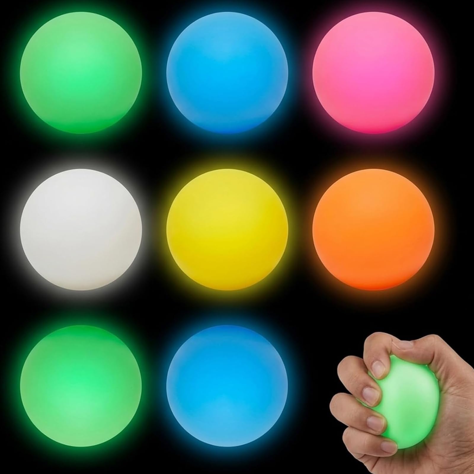 8pcs Sticky Balls, Stress Ball, Stress Balls Fidgets Squishy, Ideal For Individual Use During Study Sessions, Work Breaks, Or Relaxation Periods, Random Colour